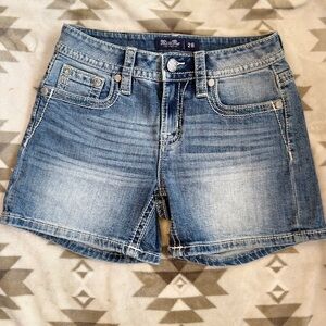 Miss Me Faded Blue Denim Shorts